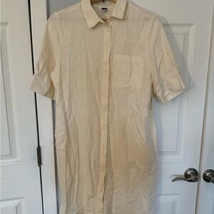 Old Navy Cream Casual Button Down dress